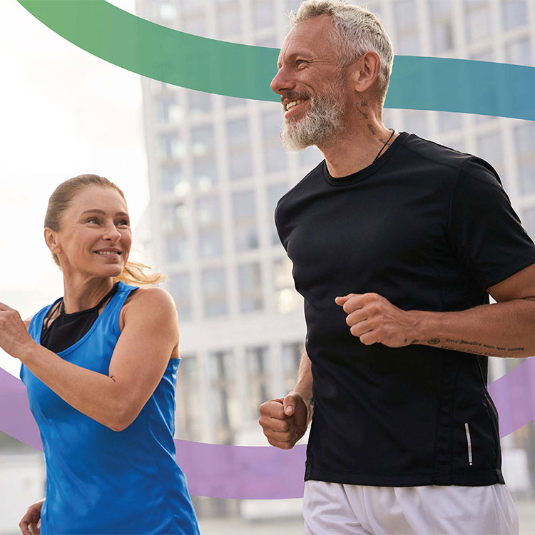 Active 55+ Couple Running